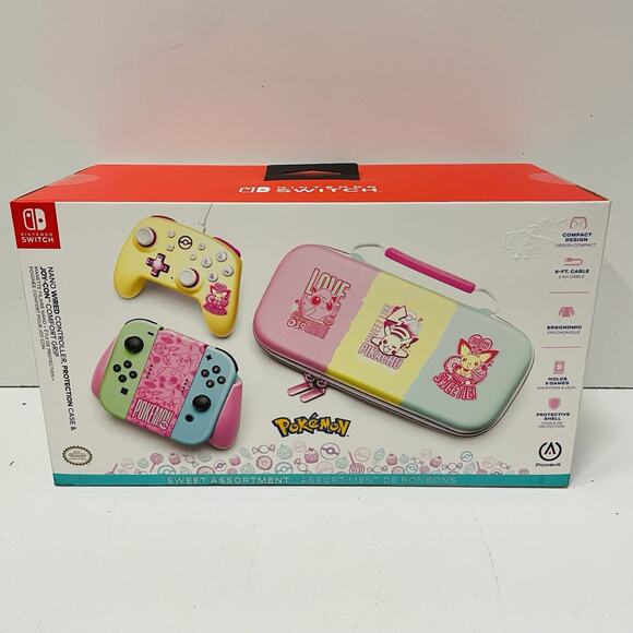 PowerA Nintendo Switch Controller Case & Comfort Grips Pokemon Sweet Friends NEW - Picture 1 of 4